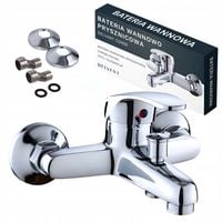 BATERIA WANNOWA PRYSZNICOWA ŚCIENNA KRAN DO WANNY DELVANT CONSE CHROM