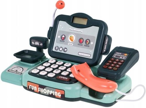 KASA SKLEPOWA DLA DZIECI KOSZYK MIKROFON CZYTNIK na Arena.pl