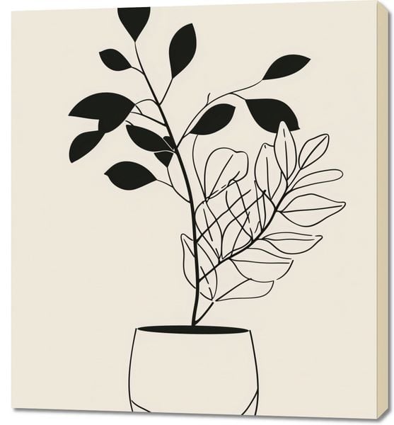 Obraz 90x100cm Prostota Doniczki zdjęcie 1