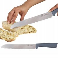 NÓŻ KUCHENNY 20 CM DO KROJENIA CHLEBA PIECZYWA ŻYWNOŚCI KLASYCZNY Z BRODĄ