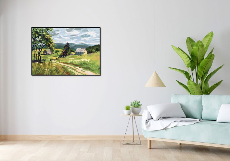 Plakat 100x70cm Bujna Wieś zdjęcie 4