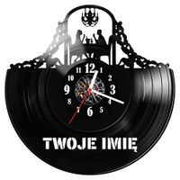 Zegar ścienny z płyty winylowej Miłość z imieniem 1899.14