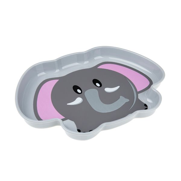 Akuku duży talerzyk do nauki samodzielnego jedzenia SŁOŃ zdjęcie 4