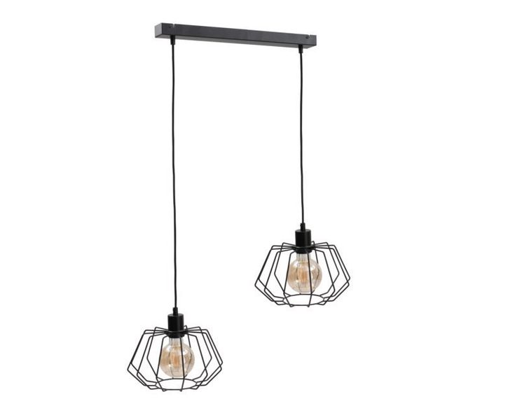 Lampa wisząca 2xE27 LUNA BLACK zdjęcie 1