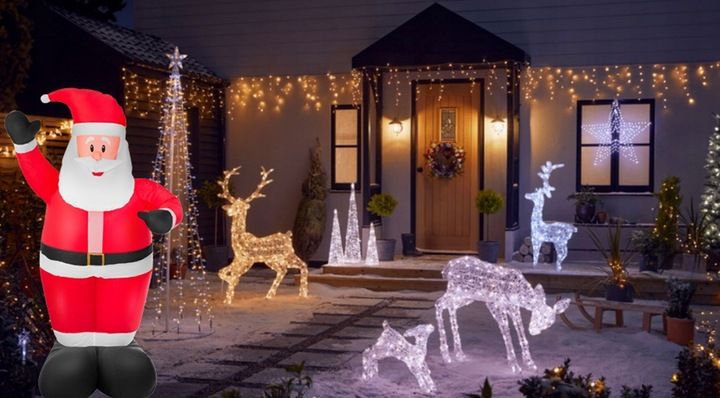 ŚWIĘTY MIKOŁAJ DMUCHANY DEKORACJA ŚWIĄTECZNA LED OZDOBA OGRODOWA XL 150 cm zdjęcie 6