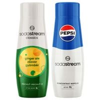 2X SodaStream IMBIR GINGER + PEPSI COLA Syrop do Wody z Saturatora Koncentr