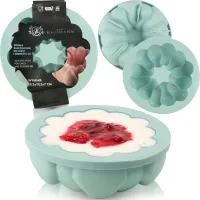 FORMA SILIKONOWA DO DESERÓW BĄBLE 3D OKRĄGŁA MUSY CIASTKA 19,5 x 19,5 CM