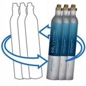 3X GAZ CO2 STRAEM DO NABICIA NIEBIESKIEJ BUTLI SPINEL SODA DO