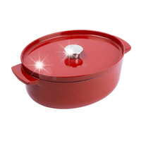 KitchenAid Garnek żeliwny Cast Iron owalny 30cm 5,6l czerwony do gotowania