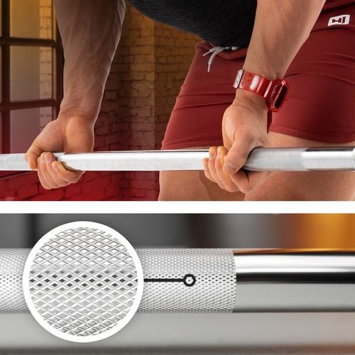 GRYF stalowy pełny odlew prosty 40cm 30mm chromowany hantle śrubowy zaciski na Arena.pl