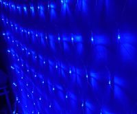 Siatka girlanda kurtyna 3.2x0.8m 100 niebieskich lampek choinkowych