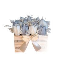 Flower Box Świece Bukiet Prezent MIni Skrzynia Dekoracja Ozdoba Kwiaty