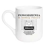 KUBEK "POWODZENIA W NOWEJ PRACY" Wzór - Elegant Coffee 330 ml