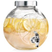 Słój na Napoje Słoik Dystrybutor do Napojów Szklany z Kranem Kranikiem 5,4L