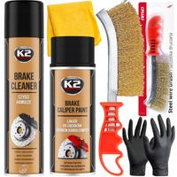 ZESTAW DO MALOWANIA ZACISKÓW HAMULCOWYCH K2 LAKIER ZMYWACZ SZCZOTKA CZARNY