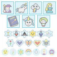 Koraliki do prasowania ZESTAW 24 Kolory Wzory Szablony Giętkie Koraliki