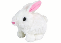 Chodzący Króliczek Zabawka Interaktywna Krótka Sierść Biały