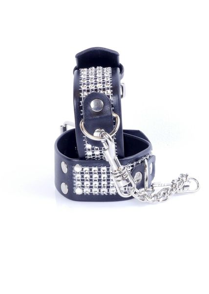 Fetish B - Series Handcuffs with cristals 3 cm Silver zdjęcie 3
