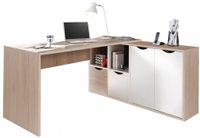 Biurko narożne, ARTEO, 160x67x77 cm, biały, san remo, mat | TYLETEGOTU