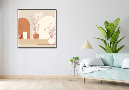 Plakat 100x100cm Widok Roślin na Arena.pl