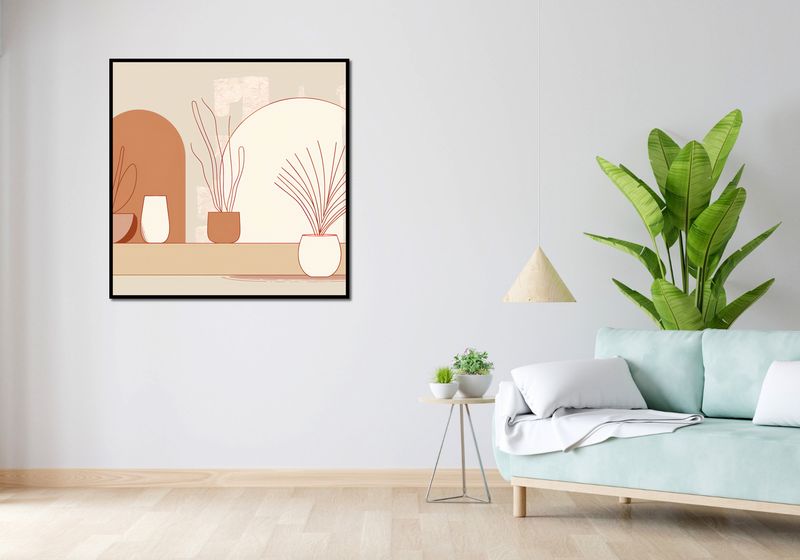 Plakat 100x100cm Widok Roślin zdjęcie 4