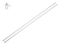 Odbojniki na rant drzwi, 65 cm, chrom, 2 szt.