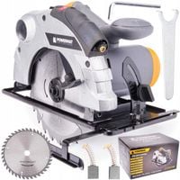 pilarka tarczowa ręczna przecinarka do drewna 2250w laser 2xtarcze powermat