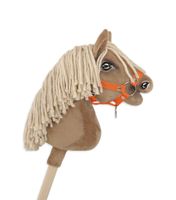 kantar dla konia hobby horse a4 zapinany mały - pomarańczowy