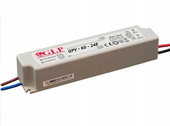 GLP power supply GPV series 24V/2.5A, CV, non-PFC, IP67 plastic case, EU in zdjęcie 1