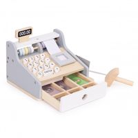 KASA FISKALNA DREWNIANA ECOTOYS DLA DZIECI Z TERMINALEM
