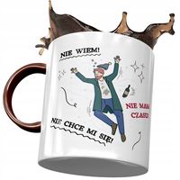 Kubek Bordowy Śmieszny Zabawny Nie Mam Czasu Z Nadrukiem Ze Zdjęciem