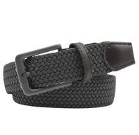 Elastyczny pasek damski męski pleciony parciany do spodni mocny czarny