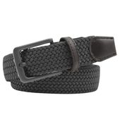 Elastyczny pasek damski męski pleciony parciany do spodni mocny czarny