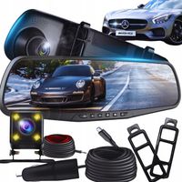 KAMERA COFANIA W LUSTERKU WIDEOREJESTRATOR SAMOCHODOWY FULL HD PRZÓD TYŁ