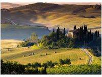 50X70CM GOSPODARSTWO TOSKANII OBRAZ POKOJU DREWNINE