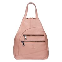 plecak damski skórzany różowy