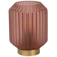 Stojąca LAMPA stołowa SUENO 45595/01/66 Lucide nocna LAMPKA szklana loftowa złota różowa