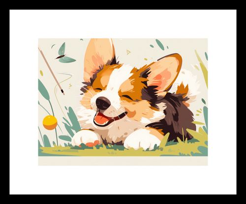 Plakat 20x15cm Beztroski Corgi na Arena.pl