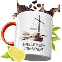 Kubek Pomarańczowy Dla Prawnika Prezent Z Nadrukiem Ze Zdjęciem