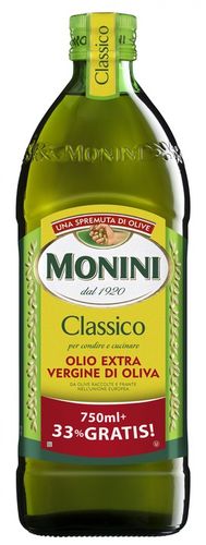 MONINI Oliwa z Oliwek Extra Virgin Classico 750 ML + 33% GRATIS na Arena.pl