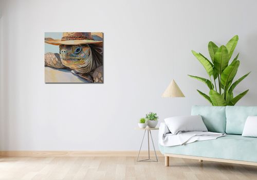 Obraz 70x60cm Żółwi Kapelusznik na Arena.pl