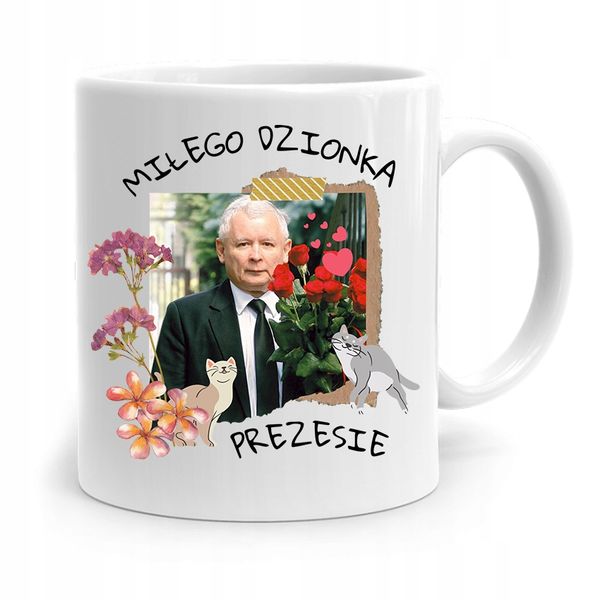 Kubek Śmieszny Prezesa Pis Jarosław Kaczyński Z Nadrukiem Ze Zdjęciem zdjęcie 1