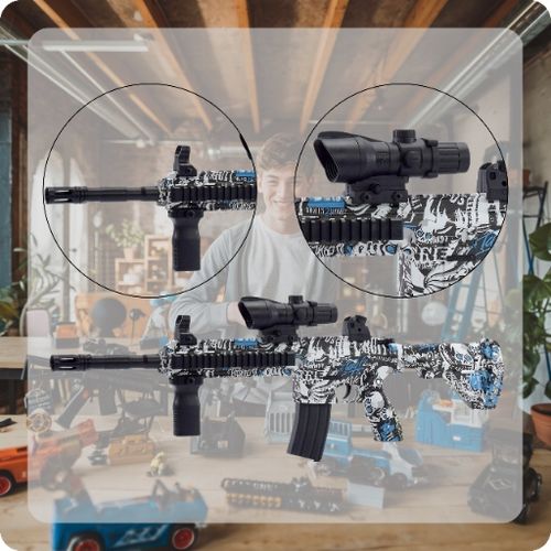 BEZPIECZNY WIELKI KARABIN NA KULKI ŻELOWE AUTOMAT MASZYNOWY PISTOLET BROŃ na Arena.pl