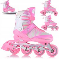 ŁYŻWOROLKI REGULOWANE 4w1 ROLKI WROTKI ŁYŻWY REKREACYJNE KAUCZUKOWE 29-33