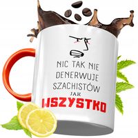 Kubek Pomarańczowy Dla Szachisty Prezent Z Nadrukiem Ze Zdjęciem