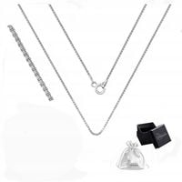 Łańcuszek Srebrny pr. 925 Rodowany Splot Kostka Wenecjana | 50 cm x 1 mm