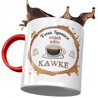 Kubek Czerwony Dla Spawacza Strzeli Sobie Kawkę Z Nadrukiem Ze Zdjęciem
