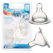 CANPOL Smoczek do butelki szerokiej silikonowy SZYBKI 12m+ 2 sztuki