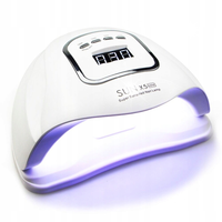 LAMPA UV 80W DO PAZNOKCI LED DO ŻELI HYBRYD MOCNA SUN X5 MAX BIAŁA LCD