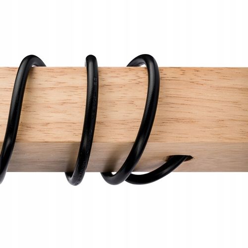 Kinkiet Czarny Lampa Ścienna Nowoczesna Loft Drewniana E27 LEDLUX 60W na Arena.pl